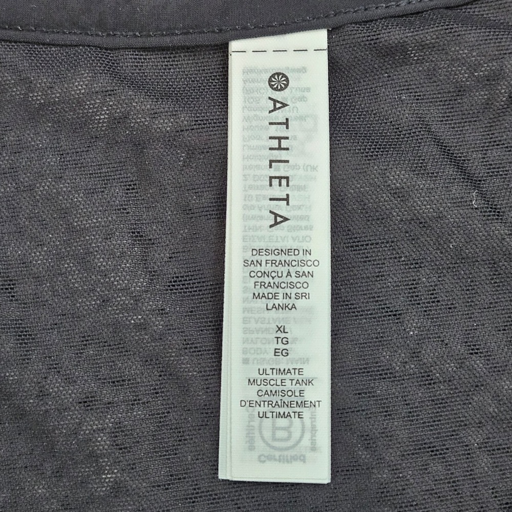Athleta Ultimate Muscle Tank Top Size XL Lot of 2 Athletic Workout Mesh Back - Picture 5 of 10